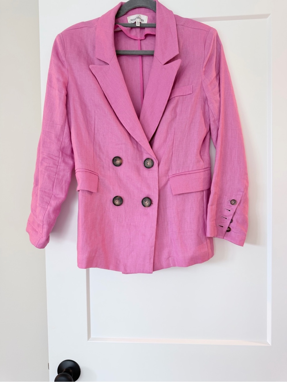 Heartloom Double-Breasted Pink Blazer - Picture 2 of 4